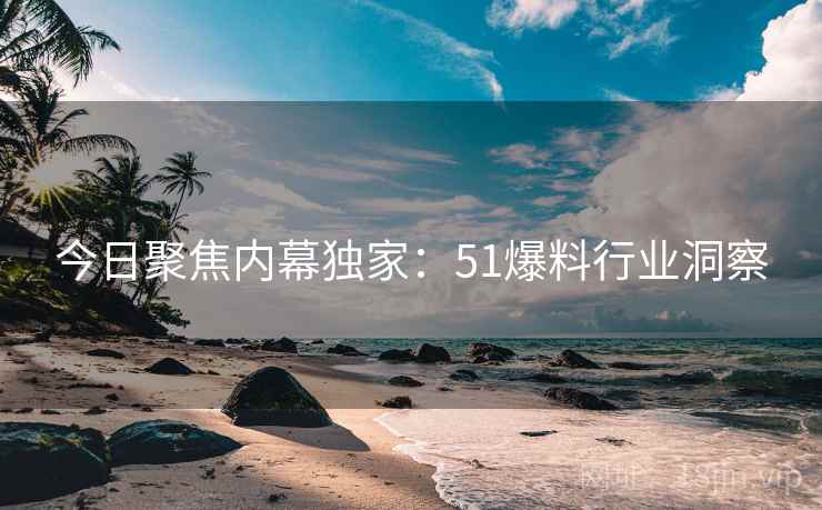 今日聚焦内幕独家：51爆料行业洞察
