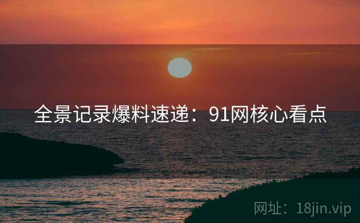 全景记录爆料速递：91网核心看点