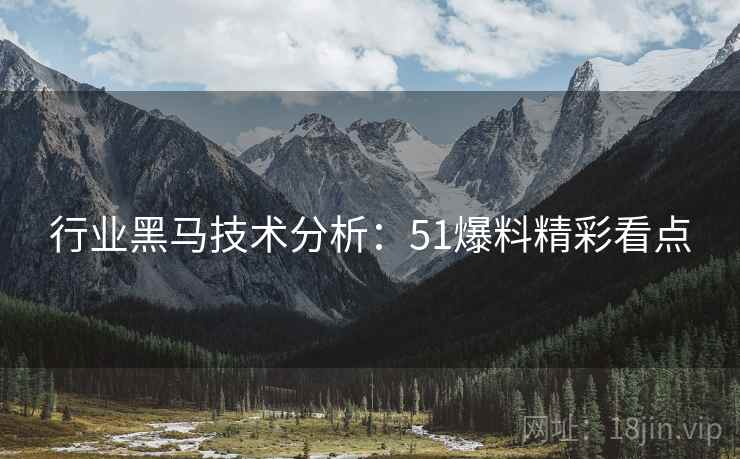 行业黑马技术分析：51爆料精彩看点